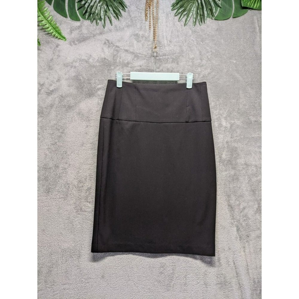 MAAKIF Women Pencil Skirt Black Casual Office Size 6 Waist 30"